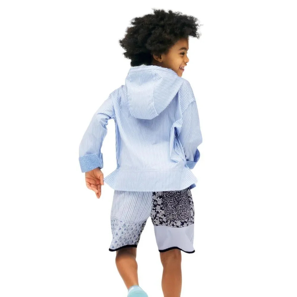 ZARA Kids | Blue/White | STRIPED HOODIE SHIRT LIMITED EDITION - Picture 5 of 6
